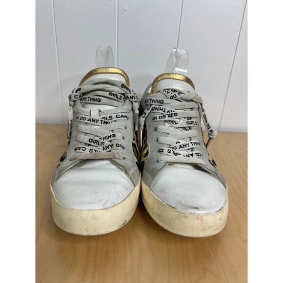 Zadig & Voltaire Leo Wild Sneaker Leopard Print with Silver/Gold Leather Size 40 - Picture 4 of 8